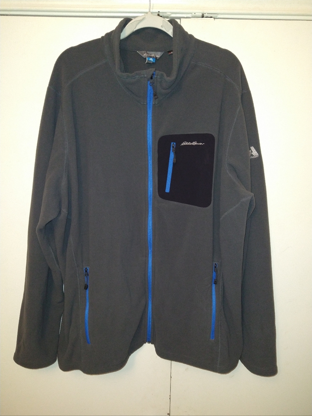 Eddie Bauer First Ascent Gray Fleece Full Zip Jacket Men's sz 3XL.